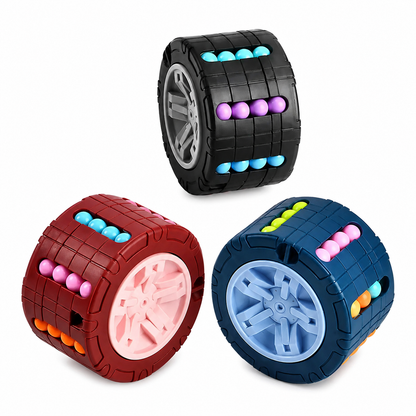 3D Cylinder Cube Toy Magical Bean Gyro Rotating Slide Puzzle Games for Stress Relief in Children Educational Toys