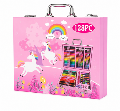 128 Pcs Kids Premium Drawing Art Colours Set Random Colours