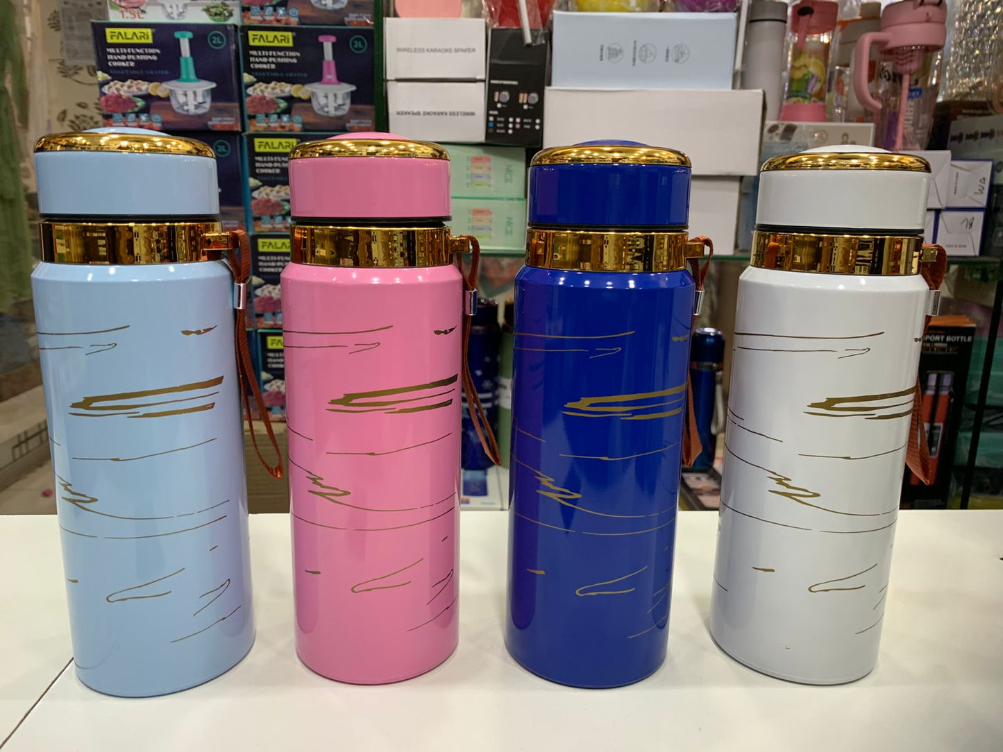 Marble Style Vacuum Insulation Water Bottle