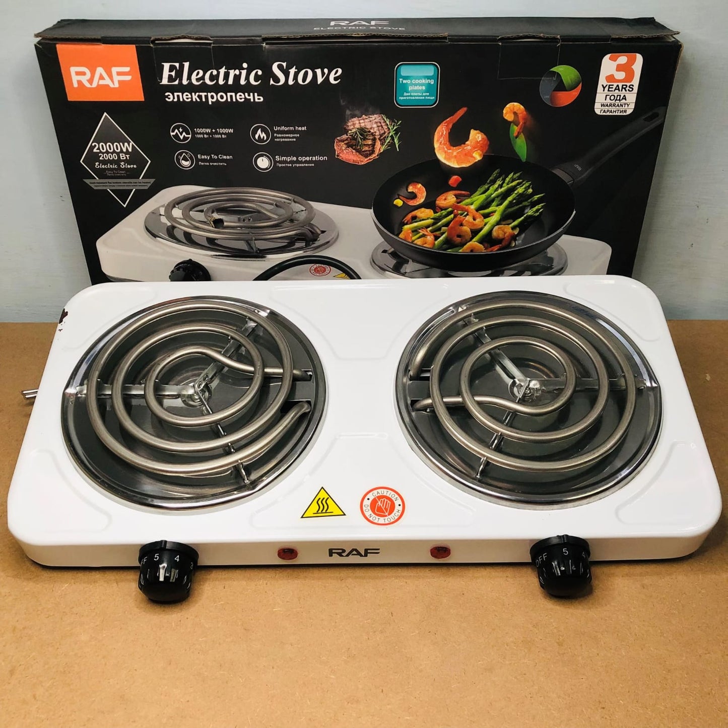 Electric Stove ( double ) & Hot Plate Cooker R.8020B – Uniform Heating 2000W